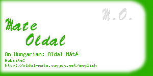 mate oldal business card