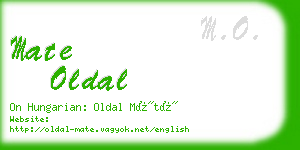 mate oldal business card